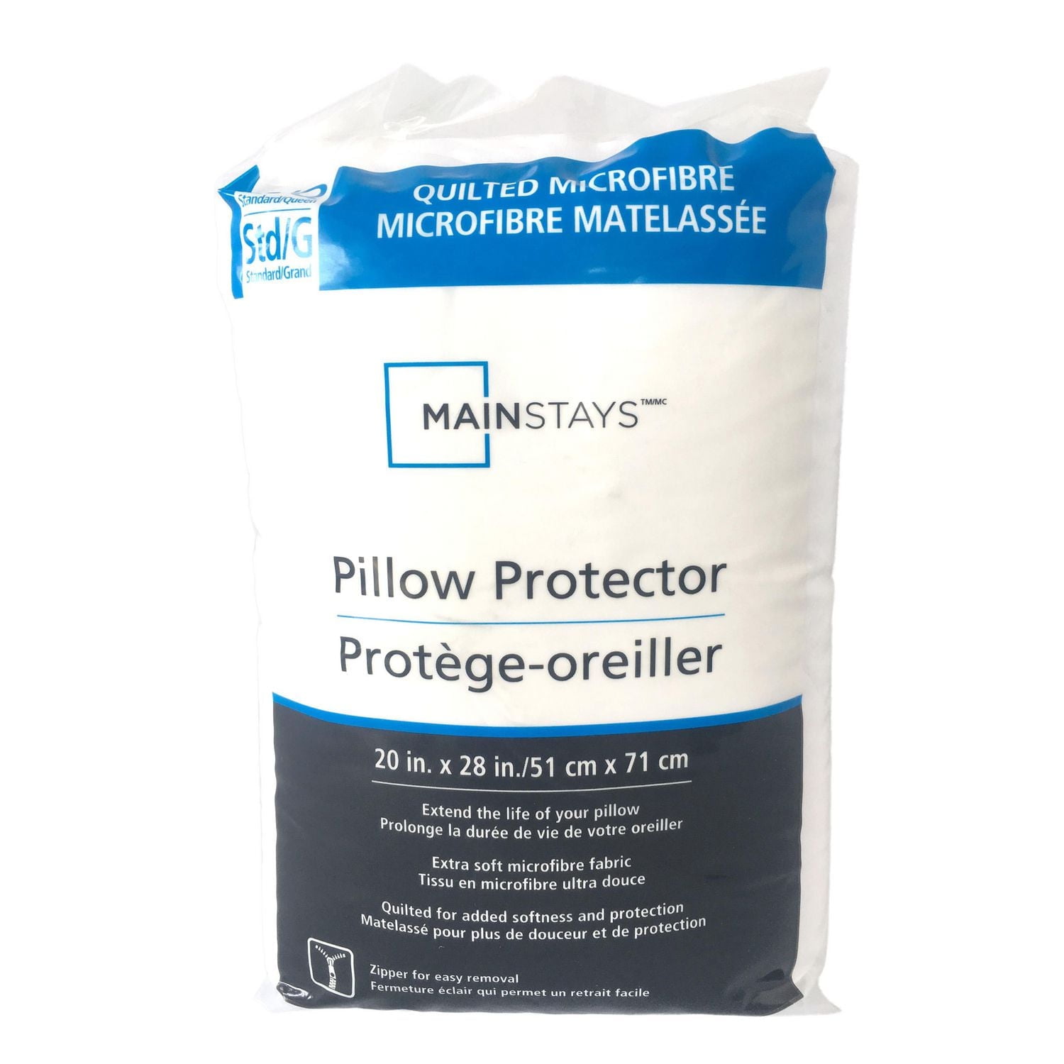 Mainstays Quilted Microfiber Pillow Protector
