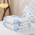 thumbnail image 5 of Homewish Blue Princess Bowknot Zipper Full Size Comforter Sets with Fitted Sheet and 2 Pillowcases,Kawaii Bow Girls Zipper Bedding Set For Kids,Reversible,4 Pieces, 5 of 7