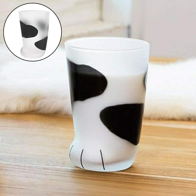 300 ML Garra de gato Vasos de leche Tazas calientes y frías Beber Garra de gato linda Imprimir Café Té Tazas Taza Resistencia al calor Cocina Caf Estilo C Soledad taza de café con leche