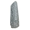 thumbnail image 5 of Elegant Emily Women's 100% Polyester Fleece Zipper Front Duster Robe-Grey Coffee Lover-3X, 5 of 6
