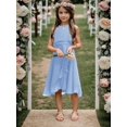 thumbnail image 4 of Drtj Kids A-Line Halter Neck Chiffon Junior Bridesmaid Dresses Fancy Girl Dress Wedding Elegant Party Gown, 4 of 11