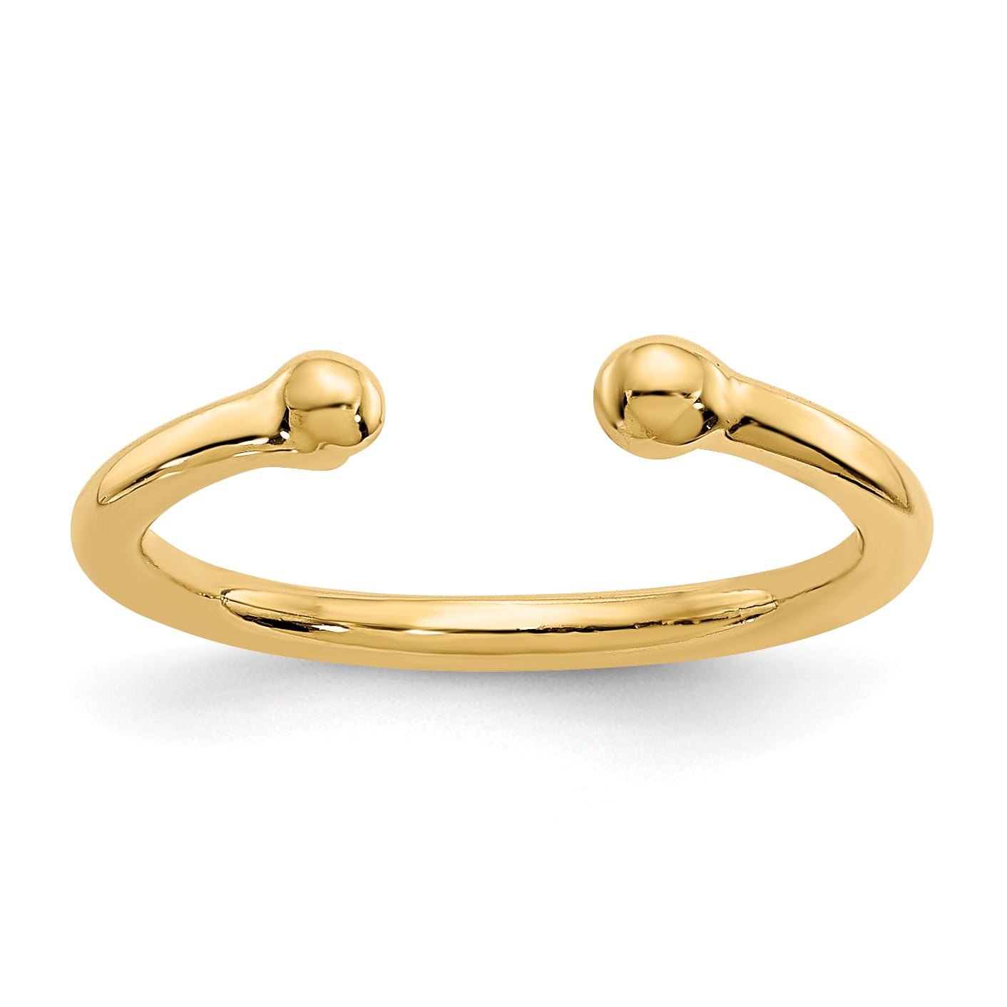 14k Bead Toe Ring in 14k Yellow Gold Size 11