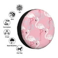 thumbnail image 5 of Bingfone Pink Flamingo Spare Tire Cover Weatherproof Universal Wheel Protectors For Rv Camper Travel Trailer Suv Truck-17 Inch, 5 of 9