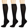 thumbnail image 2 of MD FootThera 3 Pairs Bamboo Compression Socks for Women & Men Circulation 8-15mmHg Cushion Support Stockings, 2 of 5