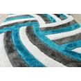 thumbnail image 5 of Planet Rugs Shaggy Plush Rug 5'2" x 7'5" Modern Turquoise Abstract Pattern, 5 of 8