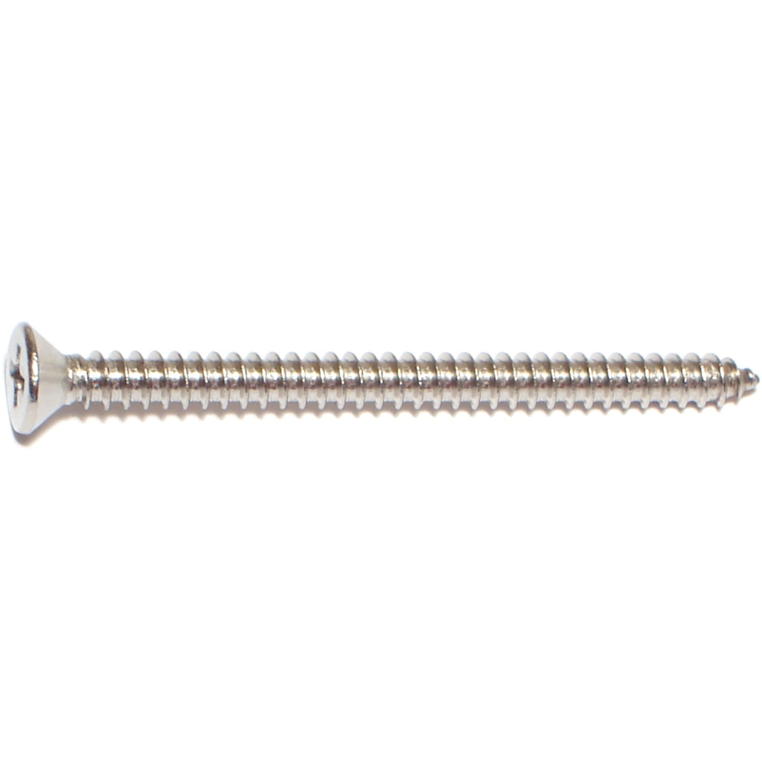 100-Pack Phillips Pan Head Sheet Metal Screws - #10 X 2-1/2 Inch, 18-8 Stainless Steel, Type-17 Point