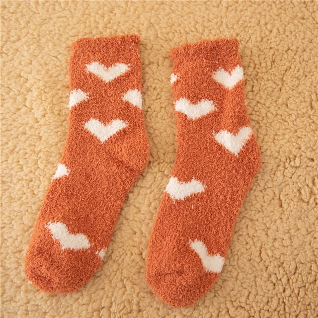 Ohufall Chaussettes Pantoufles pour Femmes Chaussettes en Molleton