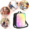 thumbnail image 5 of Xecao Fish Scale Print Lunch Bag - Durable, Double-Insulated Lunch Bag, Holds Lunch Box, Water Bottle, & Snacks,Leakproof Cooler Tote Bag, 5 of 7