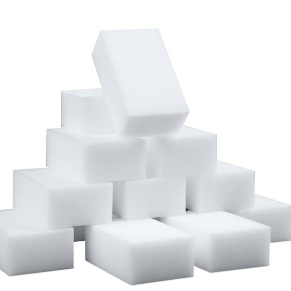 100 Pack Magic Sponge Eraser Extra Thick and Long Lasting Melamine Cleaning Sponges in Bulk - Multi Surface Power Scrubber Foam Cleaning Pads - Batht