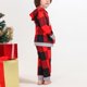 thumbnail image 3 of Conjunto de pijama navideño a cuadros rojos para niños de 2 años con capucha y pantalones holgados con cintura elástica para un sueño placentero, 3 of 8