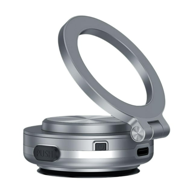 Soporte de teléfono para coche con ventosa y rotación universal Plata