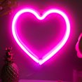 thumbnail image 2 of DONGPAI Heart Neon Sign, Battery or USB Powered LED Neon Light for Party, Valentines Decorations Lamp, Table & Wall Decoration Light for Girl's Room Wedding Home Decor, 2 of 5