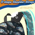 thumbnail image 5 of Police and Radio Black Pattern 17" School Backpacks for Teens,Waterproof Oxford Fabric,S-Shape Padded Straps for School,Travel,Hiking,Camping, 5 of 6