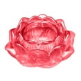 thumbnail image 2 of Crystal Lotus Tea Light Holder, Kingtowag Red Prayer Decorative Candlestick, Colorful Glass Butter Base Lotus Leaf Candle Holder for Romantic Home Decor, 2 of 5