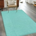 thumbnail image 3 of Hallway Runner Rugs 2.7x5 Ft, Turquoise Burlap Texture Non Slip Area Rugs for Kitchen Bedroom Entryway, Farmhouse Vintage Aqua Washable Carpet Runner Rug Floor Mats for Bedroom Home Decor, 3 of 9