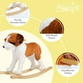 thumbnail image 4 of Happy Trails Rocking Horse - Plush Dog Animal Rocker for Ages 3 and up, Brown and White, 4 of 7