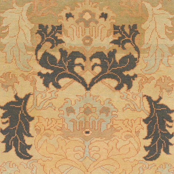 Ahgly Company Indoor Square Abstract Orange Abstract Area Rugs, 5' Square