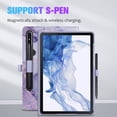 thumbnail image 6 of Fintie Case for Samsung Galaxy Tab S8 2022/Tab S7 2020 11 Inch (Model SM-X700/X706/T870/T875/T878), Multi-Angle Viewing Protective Cover with Pocket, Auto Sleep/Wake, Lilac Marble, 6 of 9