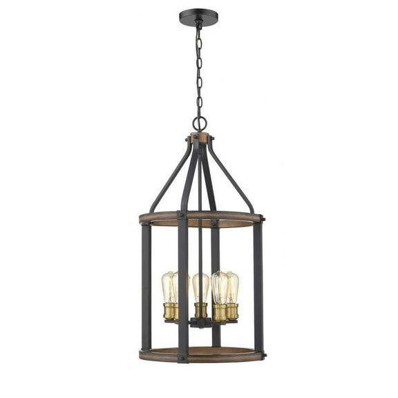 5 Light Pendant in Restoration Style 16 inches Wide By 31 inches High-Rustic Mahogany Finish Bailey Street Home 372-Bel-3173629