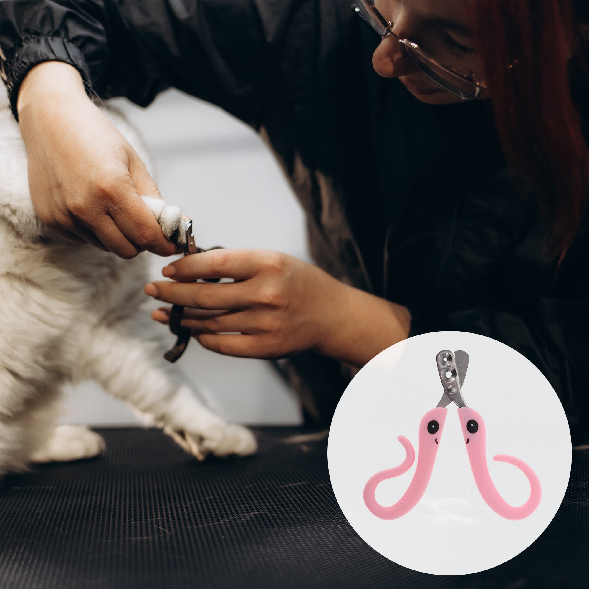 Unique Bargains Pet Nail Clippers for Dog for Cat 4.33"x3.15" 1 Pc Pink