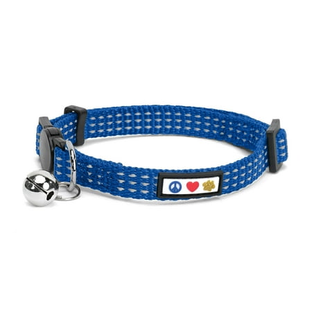 UPC: 0088057070900 | Pawtitas Reflective Cat Collar with Safety Buckle and Bell
