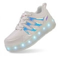 thumbnail image 3 of Kids Roller Skates Light up Shoes with Wheels Shoes LED USB Charging Roller Sneakers for Girls Boys Birthday Christmas Gift, 3 of 14