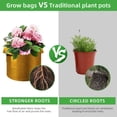 thumbnail image 4 of 7 Gallon Nonwoven Fabric Planter Bags, Brown - 12 Pack, Thickened, Breathable, , Drainage, Handles, Vegetable/Flower//Fruit Outdoor Usage, 4 of 6