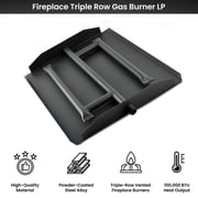 17 Powder Coated Triple Flame Gas Burner for NG LP Fire Pit or Fireplace
