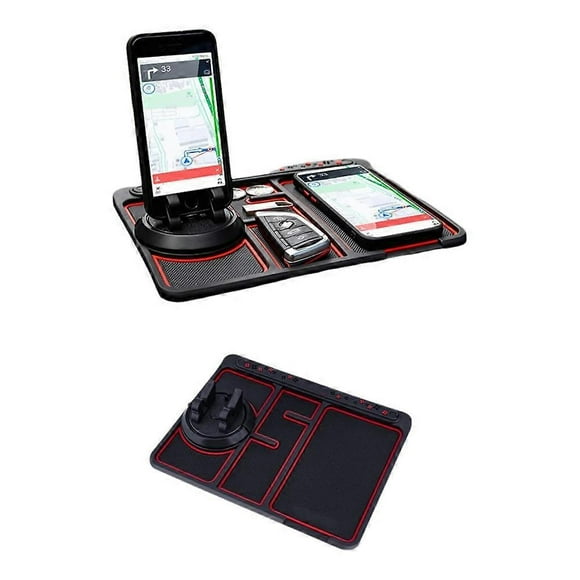 Non-Slip Phone Pad, Multifunctional Dashboard Mat for 4-In-1 Car Use, Reusable Anti-Skid Car Dashboard Sticky Pad with Customizable Phone Number
