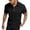 Black, variant on Gyexs Mens Knit Polo Shirts Stretch Short Sleeve Golf Ribbed Knit Soft Tees Soft Stretchy Casual Workout Golf Tee Fashion Tops Black, Size M