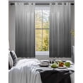 thumbnail image 3 of Grey Ombre Sheer Curtains 54 Inch Length 2 Panels Set for Living Room/Bedroom, Contemporary Gradient Abstract Art Kitchen Curtains Grommet Semi-Sheer Curtains Drapes Voile Window Treatments 42"x54"x2, 3 of 7