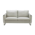 thumbnail image 6 of Light Grey Italian Leather Living Room Sofa Set 3Pcs J&M Constantin Contemporary, 6 of 8