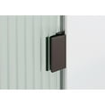 thumbnail image 2 of Glass Warehouse Aurora 58.25 in. x 30 in.  Frameless Bath Shower Door - Single Fixed Panel Fluted Frosted Radius Right Hand Oil Rubbed Bronze Oil, 2 of 5