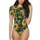 thumbnail image 1 of Balery Sunflowers Body de cuello redondo de manga corta para mujer Tops de manga corta Tops básicos-Medium, 1 of 7