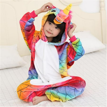 

Kids Boy Girl Unicorn One Piece Plush Sleepwear Romper Jumpsuit Pajama