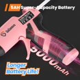 thumbnail image 4 of GoGonova Cordless Hot Glue Gun, 15s Fast Preheating with 25 Pcs Premium Mini Glue Sticks, USB-C Rechargeable, 5Ah Battery, Pink, 4 of 8