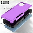 thumbnail image 3 of for iPhone 15 Plus Heavy Duty Case,Stylish 2 in 1 Military Grade Armor PC+TPU Silicone Hybrid Rugged Shockproof Glossy Grip Edge Protective Anti-Scratch Back Phone Cover,Purple, 3 of 6