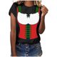 thumbnail image 1 of ICHUANYI Clearance Women's Fashion Casual Loose Blouse Oktoberfest Printing Round Neck T-Shirt Blouse Print Tee(Black, S) ICHUANYI WER2023081405463, 1 of 5
