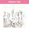 thumbnail image 3 of Dznils White Floral Fabric Shower Curtain, Watercolor Bathroom Curtain with Hooks, Pink, 72" x 72", 3 of 14
