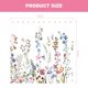 thumbnail image 2 of Dznils Cortina Shower de Tela Floral Blanca Cortina de Baño de Acuarela con Ganchos, Rosa, 72 x 72, 2 of 13