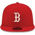 thumbnail image 2 of Men's New Era Red Boston Red Sox White Logo 59FIFTY Fitted Hat, 2 of 6