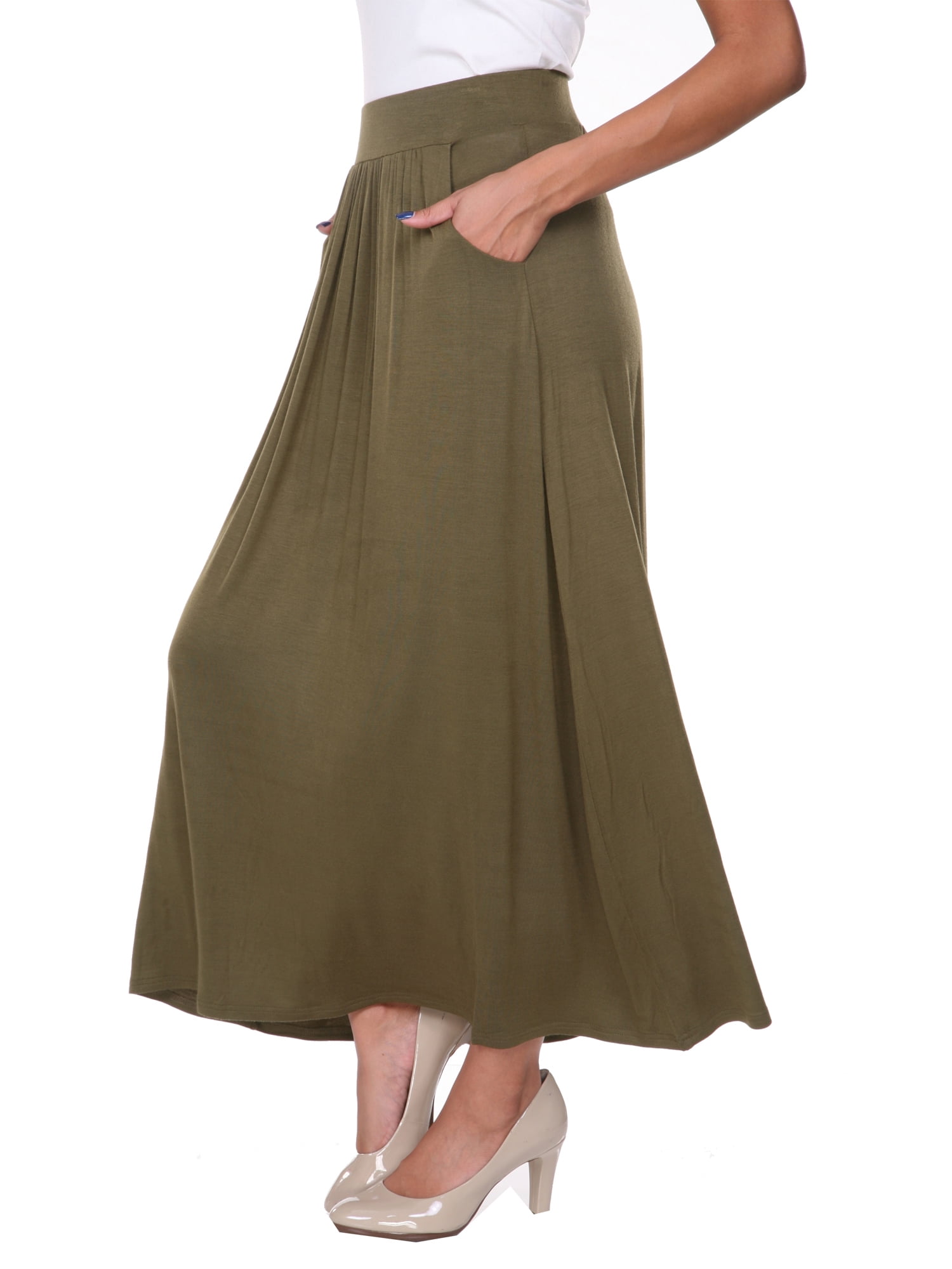 white mark maxi skirt