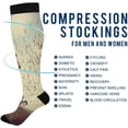 thumbnail image 4 of Coolnut Beautiful Lighthouse Compression Socks Women Men Knee High Stockings for Sports, Running, Travel 1Pair Gift, 4 of 7