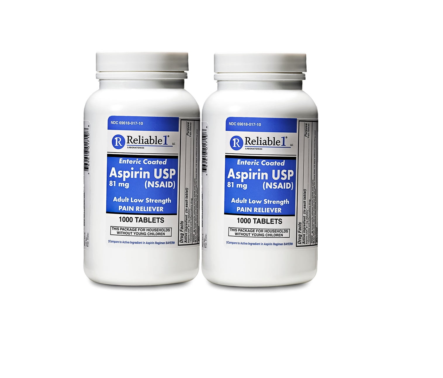 Aspirin 81 mg Generic for Bayer Low Dose Adult Aspirin Regimen Enteric