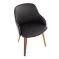 thumbnail image 3 of LumiSource Walnut Wood, Black PU Bacci Chair, 3 of 7