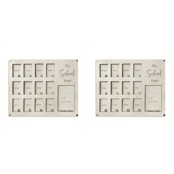 2pc School Years Photo Frame, Graduation School Picture Frame, Back to School Gift, Kindergarten to Senior 12 Grade