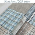 thumbnail image 2 of Cozy Line Home Fashions Hank Blue Grey Brown Plaid Grid Real Patchwork 100% Cotton Reversible Quilt Bedding Set, Queen 3 Piece, 2 of 7