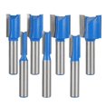 thumbnail image 1 of Juego de brocas para enrutador inferior de limpieza, herramienta de cepillado de superficies de carburo de doble flauta, diámetro de corte, 7 Uds., 1 of 5