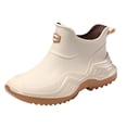 thumbnail image 5 of HEWUQI Men's Ankle Rain Boots Waterproof Antislip Rubber Slip on Booties Garden Boots Outdoor Rain Shoes for Boating Sailing Farming White Size 8.5, 5 of 5