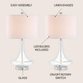 thumbnail image 7 of JONATHAN Y Cecile 25.5" Glass Teardrop LED Table Lamp, Clear/Chrome (Set of 2), JYL1081C-SET2, 7 of 7